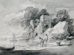 At trække Seinen-nettet af Thomas Gainsborough