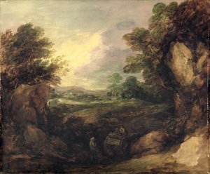 Landskab med figurer, ca. 1786 (olie på lærred) af Thomas Gainsborough