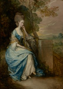 Portræt af Anne, grevinde af Chesterfield, 1777-8 (olie på lærred0 af Thomas Gainsborough