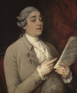 Portræt af Giusto Ferdinando Tenducci 1736-1790, kendt som il Senesino, ca 1770. af Thomas Gainsborough