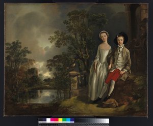 Portræt af Heneage Lloyd og hans søster, Lucy, ca. 1750