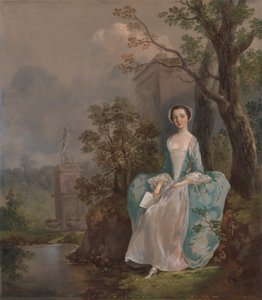 Portræt af en kvinde, ca. 1750. af Thomas Gainsborough