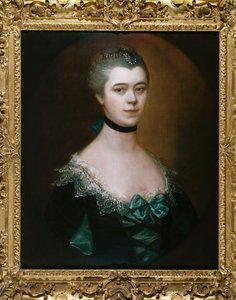 Portræt af grevinden af Sussex, brystlængde, i en blå kjole med sorte sider af Thomas Gainsborough