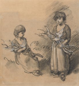 Studier af piger, der bærer kviste af Thomas Gainsborough