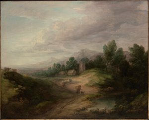Skovklædt højlandskab af Thomas Gainsborough
