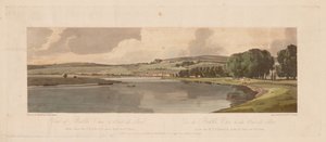 Et udvalg af tyve af de mest maleriske udsigter i Paris: Udsigt over Belle Vue & Pont de Sêve taget fra terrassen nær Pont de St. Cloud af Thomas Girtin
