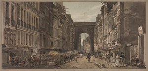 Et udvalg af tyve af de mest maleriske udsigter i Paris: Udsigt over porten til St. Denis..., 1803 af Thomas Girtin
