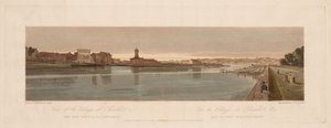 Et udvalg af tyve af de mest maleriske udsigter i Paris: Udsigt over landsbyen Chaillot, &c taget fra Pont de la Concorde af Thomas Girtin