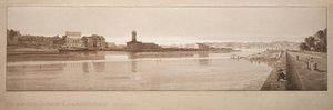 Et udvalg af tyve af de mest maleriske udsigter i Paris: Udsigt over landsbyen Chaillot, &c taget fra Pont de la Concorde af Thomas Girtin