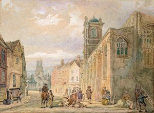 All Saints Pavement, York (blyant og akvarel) af Thomas Girtin
