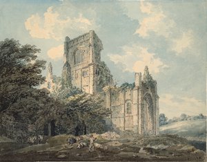 Kirkstall Abbey, Yorkshire, c1790-1802 af Thomas Girtin
