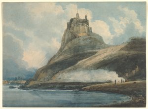 Lindisfarne Castle, Holy Island, Northumberland af Thomas Girtin