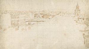 Skitse til Eidometropolis, ca. 1801 (blæk på papir) af Thomas Girtin