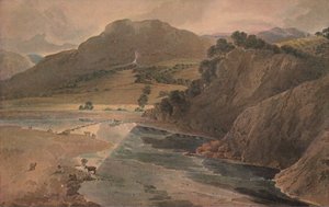 Trappestenene på Wharfe, over Bolton Abbey, Yorkshire, 1801 af Thomas Girtin