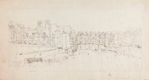 Udsigt over Pont St. Michel fra Pont Neuf af Thomas Girtin