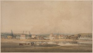 Landsby ved en flodmunding i Devon af Thomas Girtin