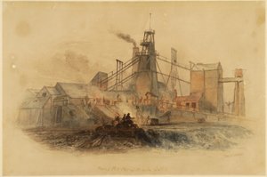 Percy Pit, Percy Main Colliery (akvarel på papir)