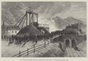 Mauricewood Colliery, Penicuik, Midlothian, scenen for den sene katastrofale brand af Thomas Harrington Wilson