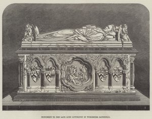 Monument for den afdøde Lord Lyttelton i Worcester Cathedral af Thomas Harrington Wilson