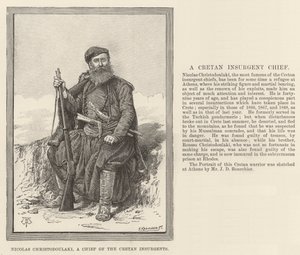 Nicolas Christodoulaki, chef for de kretensiske oprørere af Thomas Harrington Wilson
