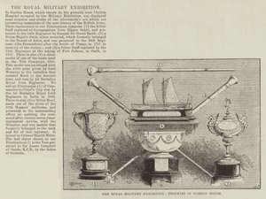 Royal Military Exhibition, Trofæer i Gordon House af Thomas Harrington Wilson