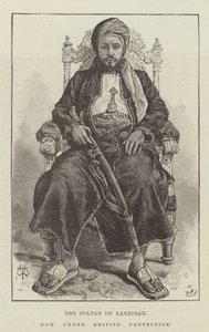Sultanen af Zanzibar, nu under britisk beskyttelse af Thomas Harrington Wilson