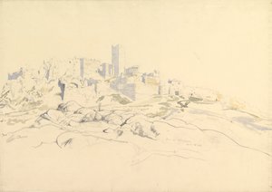 Akropolis fra Areopagos, Athen, 24. april 1846.