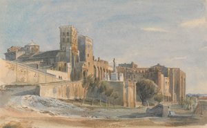 Pavernes katedral og palads, Avignon af Thomas Hartley Cromek