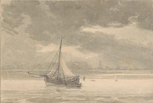 Themsen fra Ship Inn, Greenwich af Thomas Hearne
