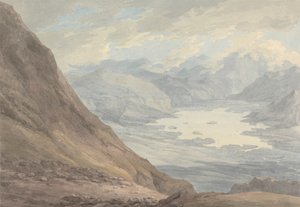 Udsigt fra Skiddaw over Derwentwater af Thomas Hearne