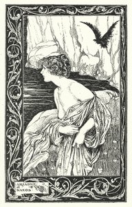 Ariadne at Naxos (litho) af Thomas Heath Robinson