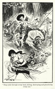 Hunnerne (litografi) af Thomas Heath Robinson