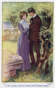 Illustration til Good Wives af Louisa M Alcott (farvelitografi) af Thomas Heath Robinson