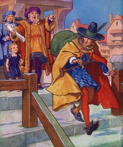 Illustration til Rottefængeren fra Hameln (farvelitografi) af Thomas Heath Robinson