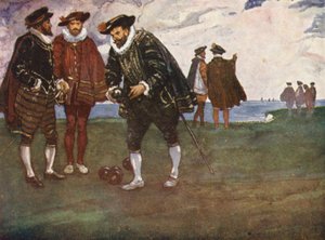 Illustration til Sir Francis Drakes liv (farvelitografi)