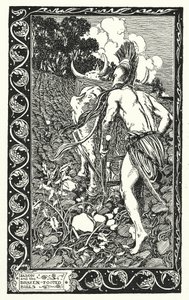 Jason og de frække tyre (litografi) af Thomas Heath Robinson