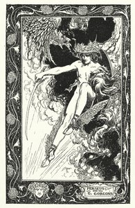 Perseus og gorgoner (litografi) af Thomas Heath Robinson