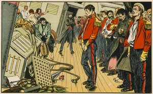Birkenheads helte (farvelitografi) af Thomas Heath Robinson