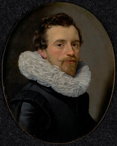 Portræt af en ung mand med en manchet af Thomas Hendricksz. de Keyser