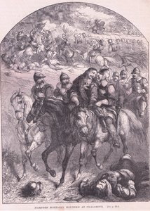 Hampden blev dødeligt såret ved Chalgrove AD 1643 af Thomas Henry Nicholson