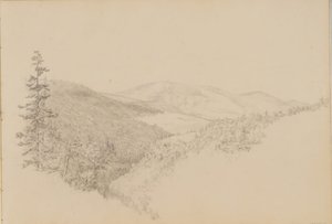 Kauterskill Clove fra Sketchbook of Landscape and Animal Subjects, ca. 1860-64.