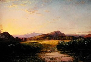 Landskabsskitse, ca. 1860-70 (olie på lærred)
