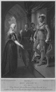 Tredje del af kong Henrik VI. Akt 3. Scene 2. King Edward, Gloucester, Clarence & Lady Elizabeth Gre