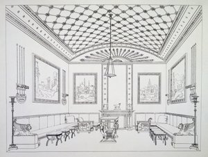 Tegnestue, illustration fra Husholdningsmøbler og Indretning