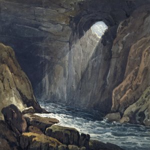 Det indre af grotten ved Porth yr Ogof