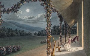 Rheola, scene fra tegnestuen (akvarel og blyant på papir)