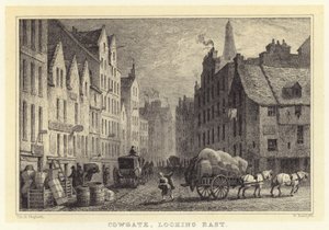 Cowgate, ser mod øst (gravering) af Thomas Hosmer (after) Shepherd