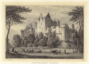 Craigmillar Castle (gravering) af Thomas Hosmer (after) Shepherd