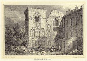 Holyrood Abbey (gravering) af Thomas Hosmer (after) Shepherd