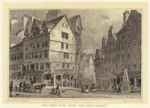 The West Bow, fra Lawn Market (gravering) af Thomas Hosmer (after) Shepherd